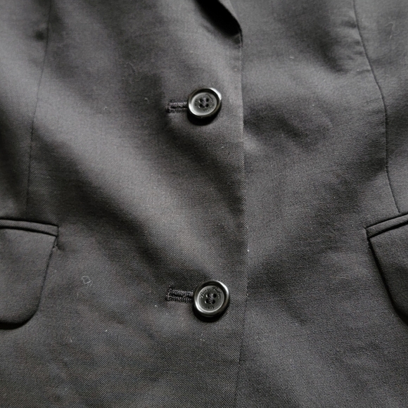 Brooks Brothers 6 Black Wool Suit Jacket Overcoat - Picture 3 of 5